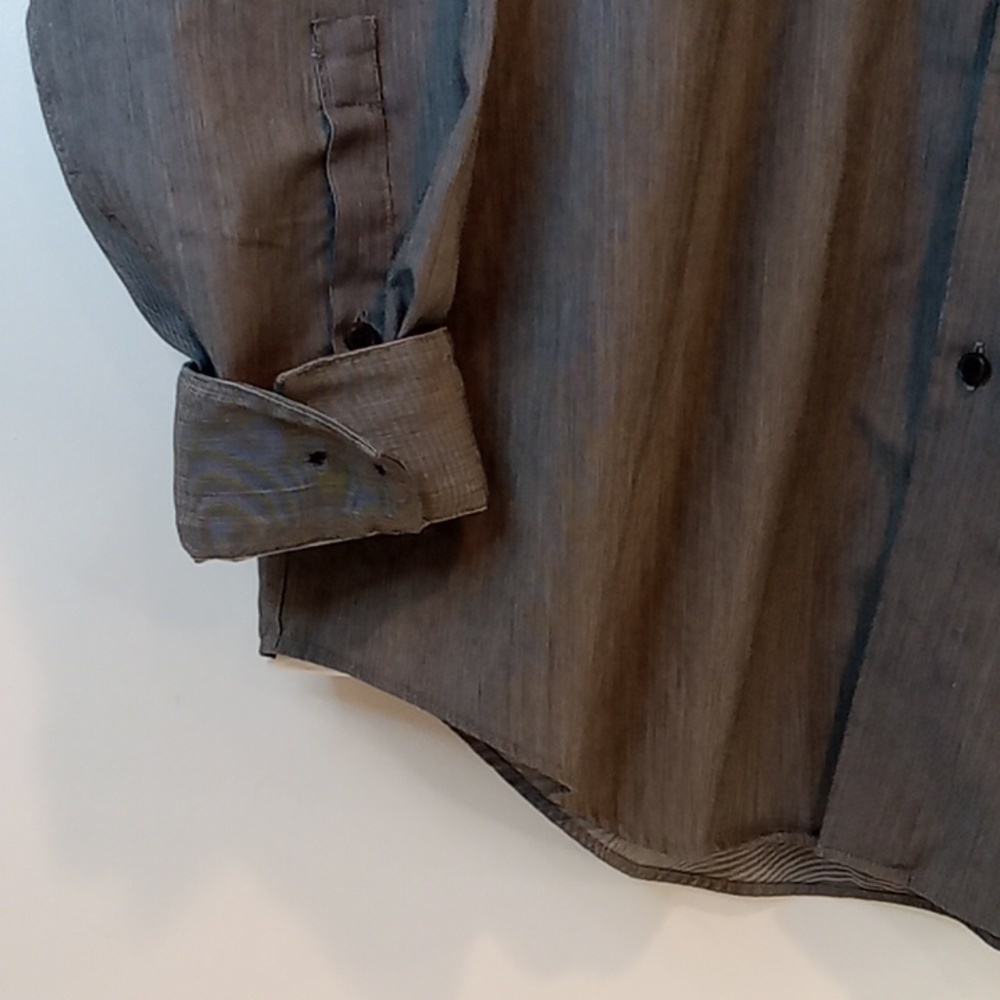 Calvin Klein Slim Fit Men's Size 17.5 34/35 Button Down Long Sleeve Shirt EUC! - Picture 4 of 16